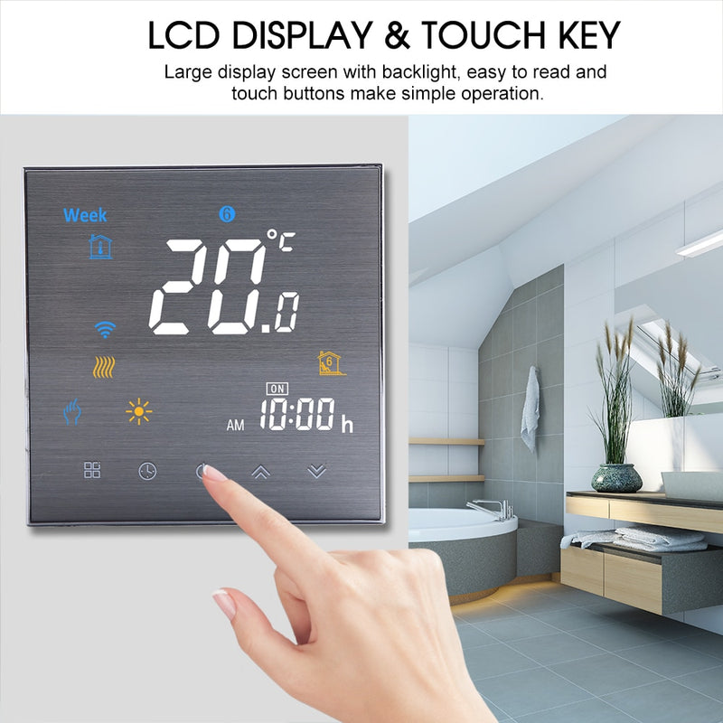 Smart Thermostat WiFi for Water Heating Floors Gas Boiler Thermostat Temperature Controller Voice Control with Google Home